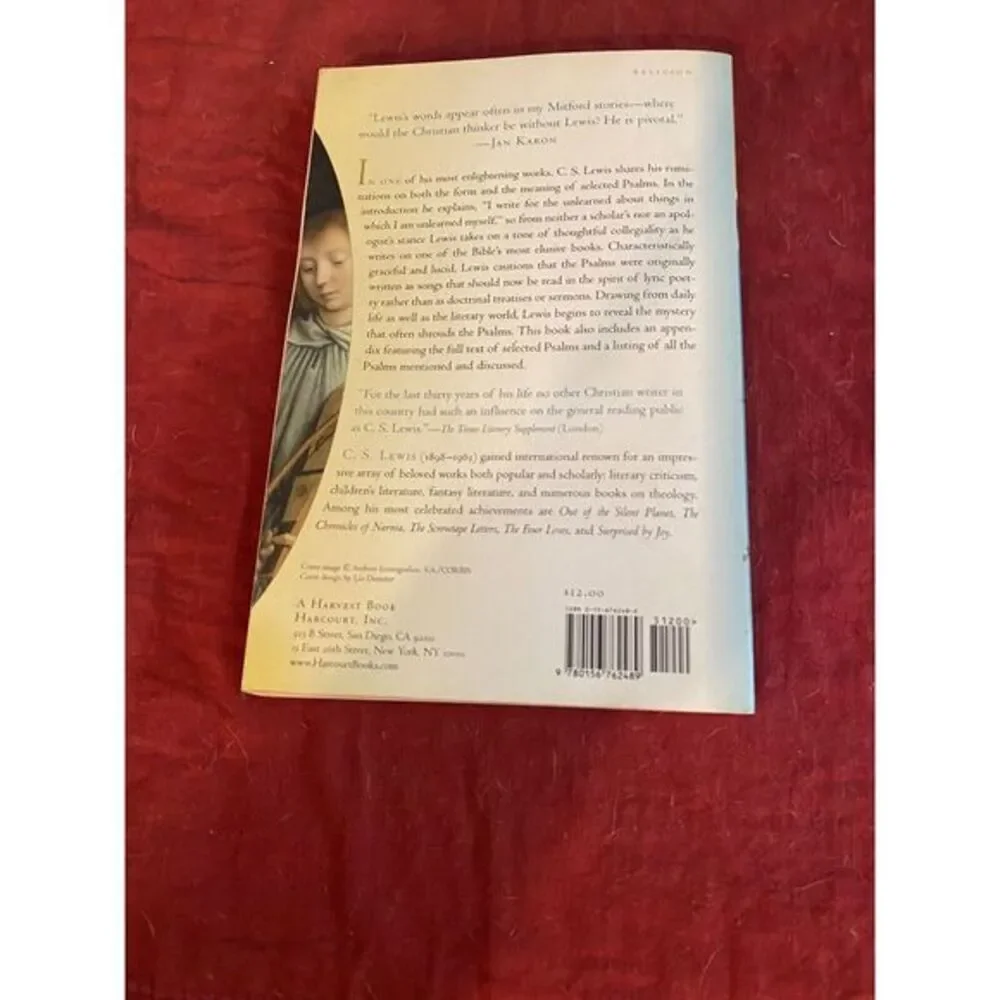 Reflections on the‎ Psalms by C. S. Lewis (1986 Trade Paperback)